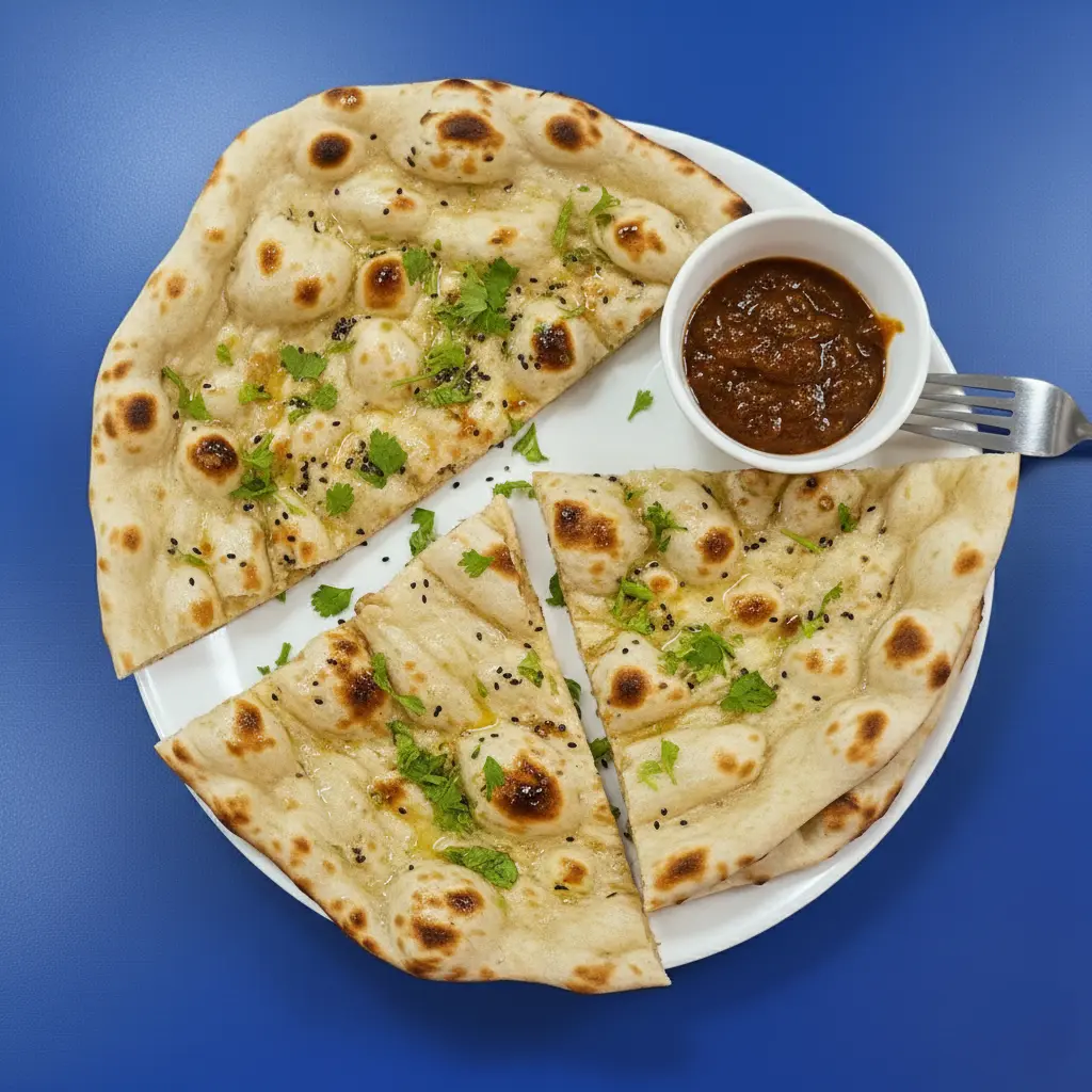 Fresh Naan bread at Al-Noor Restaurant in Calgary, AB